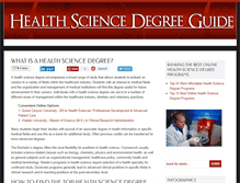 Tablet Screenshot of health-science-degree.com